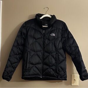 WOMENS LARGE The North Face Black Quilted Puffer Jacket BLACK